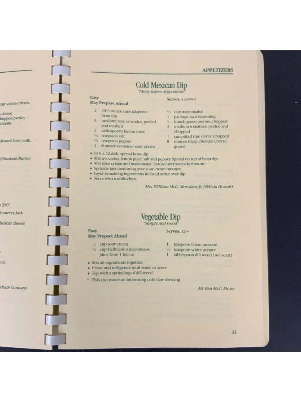 Charleston Receipts Repeats Cookbook By Junior League of Charleston 1992 Spiral